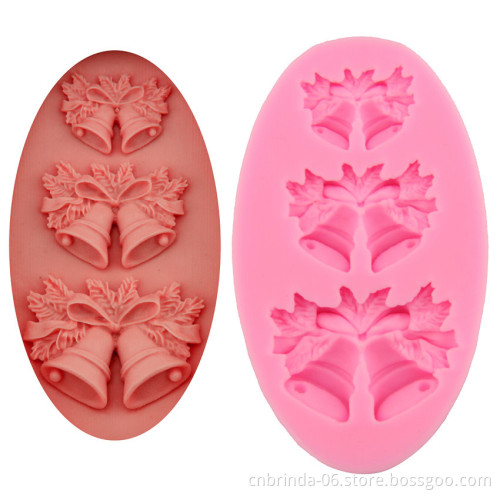 Christmas Bells Silicone Baking Molds Christmas Shape Mold for Candy Pudding Handmade Soap Cake Decoration